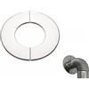 Beekeg Rosetta per canna fumaria, rosetta di copertura in acciaio inox, manicotto per tubo, accessorio per camino, rosetta (DN 200 mm)