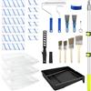 Ykall Kit Rullo Pittura 29 Pezzi con Asta Telescopica - Set Pittura Pareti, Soffitti & Mobili - Rulli Microfibra, Pennelli & Vaschetta - Accessorio Pittura per Fai-da-te e Pro