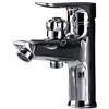 MOOILKO Rubinetto for lavabo 2 in 1, rubinetti for bidet WC manuali in ottone, spruzzatore Miscelatore acqua calda e fredda Rubinetto for vasca con set doccia per lavelli per roulotte e case(Sliver)