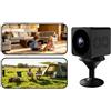 Bextgoo Mini Telecamera Wifi Interno, Opzioni Wi-Fi o senza Wi-Fi, 4K Telecamera Spia, Videocamera Sorveglianza Esterno Senza Fili, Visione Notturna, Grandangolo a 150°, Per Auto/Casa/Animale/Interno/Esterno
