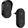Aktivstar Campanello Senza Fili Esterno Impermeabile, Kit Campanello per Porta IP66 Impermeabile (Nero)