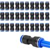 banjiabb Confezione da 30 connettori pneumatici, connettori pneumatici da 6 mm, connettore per tubo aria compressa, raccordi pneumatici dritti, raccordo dritto ad innesto istantaneo, per collegamento tubo aria