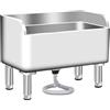 Generic Lavello per mocio commerciale in acciaio inox, vasca da pavimento con filtro di scarico, lavello autoportante per cucina, ristorante, garage aziendale (45 x 41 x 55 cm)