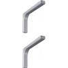 bricoleva.it Coppia Staffe Reggimensola in Metallo Rivestito - Staffe Angolari Mensole a Parete - Supporto a L Mensole - Compresa di Viti Fissaggio e Copertura in PVC Colorato (24 cm, Bianco)