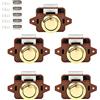 EUNEWR 5PCS Pulsante di Chiusura a Pressione Serratura a Scatto Della Porta,Porte Armadietti Caravan Mobili Barca,Pulsante Cassetto Armadio Porta Chiusura a Scatto Caravan Camper Van RV