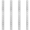 TETEWEVER 4 connettori piatti in acciaio inox, 408 × 24 × 3 mm, piastra forata piatta, lamiera forata in acciaio inox, binario in metallo, connettore per legno, per mobili, armadi, prodotti in legno