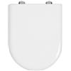 Schläfer 4649110 - Sedile Copriwater per Ideal Standard Serie Esedra Compatibile, Tavoletta WC in Termoindurente Bianco Lucido, Cerniere in Acciaio Inox, Ricambio con Forma Dedicata, 43 x 34,7 cm