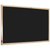 H HANSEL HOME - Lavagna nera con cornice in legno naturale - 60X40 cm