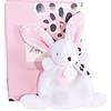 Doudou et Compagnie - Piccolo peluche coniglio - rosa - 17 cm - Collezione Happy Doudou - Morbido peluche per neonati - Idea regalo Nascita - Con scatola regalo - Lavabile - Garanzia Doudou perso