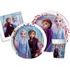 Ciao Kit Party Tavola Disney Frozen II per 24 persone (112 pezzi: 24 piatti Ø23cm, 24 piatti Ø20cm, 24 bicchieri 200ml, 40 tovaglioli 33x33cm)