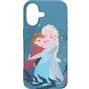 Disney Custodia per iPhone 17 Disney Frozen Anna ed Elsa Sister Hug Slate Blue