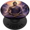 Buddha Designs by Kajiro Buddha astratto fiore di loto buddismo ispiratore buddista PopSockets PopGrip Adesivo
