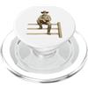 Western Art Cowboy Lifestyle Ranch Adven Cowboy seduto su recinto seppia stile di vita occidentale Art PopSockets PopGrip per MagSafe
