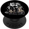 ska scooter cat dog boy two tone Ska Scooter Duo Ride PopSockets PopGrip Adesivo