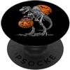 Halloween Trick or Treat Full Moon Scary Spinosaurus Dinosauro Scheletro Zucca Jack O Lanterna Spooky PopSockets PopGrip Adesivo
