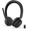 Lenovo Dual-Mode Wireless ANC Headset 6550 per Teams, cuffie wireless Bluetooth 5.3 con ANC ibrida ed ENC AI, ricevitore USB-C, 360° busy light, autonomia fino a 60h