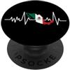 Just Mexican Designs Love Mexico Bandiera del battito cardiaco del Messico PopSockets PopGrip Adesivo