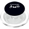Spearfishing Humor Club I miei bisogni sono semplici pesca subacquea bikini birra oceano design PopSockets PopGrip per MagSafe
