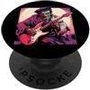 Halloween Retro 80s 90s Funny Scary Horr Leonardo da Vinci Zombie Suonare la Chitarra Musica Musicista Italia PopSockets PopGrip Adesivo