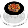 phoenix skater fire bird myth board skat Skateboard Fiery Phoenix Retro PopSockets PopGrip per MagSafe