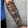 Generico 2 adesivi per tatuaggi temporanei a base di erbe, per uomini e donne, europei e americani, raffiguranti il Leone, semipermanenti, impermeabili, della durata di 2 settimane, tatuaggi finti.(1pcs)