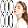 Generico 6 Pezzi Fascia Elastico Chioma Donna Strass, Fasce Sottile, Comode e Resistenti per Feste e Occasioni Speciali