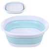 Orgrul Vasca da bagno portatile pieghevole per i piedi, vasca da bagno per i piedi, vasca da bagno per i piedi, ciotola pieghevole per pediluvi (blu, 35,5 x 28 cm)