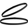 ANDSHUAI 2 Pezzi Fascia per Capelli Uomo, Fascette Elastiche per Sport, Calcio, Yoga, Fare Jogging (Nero)