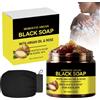Glowhaven Sapone Nero Marocco con Argan e Rose, Morocco Black Soap