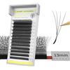 SEEDEW Estensione delle ciglia 4D sottile, V4D 0,07 mm D Curl MIX 8-15 mm 12 file/vassoio, W/V forma micro / piccole ciglia 4D per Lash Tech, artisti, salone di bellezza (S4D nero-0,07-D-MIX8-15 mm