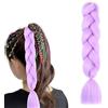 Generico Extension Capelli Lavanda per 60 Cm | Capelli Intrecciati Lavanda | Capellis Intrecciati Pre-Allungati | Fibra Sintetica Ad Alta Simulazione | Forme Intercambiabili | Cosplay E Travestimenti