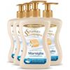 Generico Sapone Mani e Viso Marsiglia Spuma di Sciampagna, Maxi Formato 430ml, Set Multiplo da 2, 4 o 6 Unità (Set da 4 Flaconi)