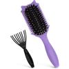 TLDBATICE Spazzola Capelli Ricci, Riccispazzola Ricci, Bounce Curl Spazzola per Acconciature Antistatica per Capelli Bagnati e Asciutti, Ideale per Capelli Ricci e per La Cura Del Volume, Viola