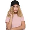 Ausing Berretto da baseball parrucche per le donne Breve ricci Estensione dei capelli crespi biondi Scrunchies Uso quotidiano