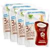 Generico Spuma di Sciampagna Sapone Liquido Mani Cream, Ricarica 1300ml, 4 Pezzi | Olio di Argan, Patchouli