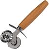 Fackelmann Rotella per ravioli o biscotti - Rotella per impasto in acciaio inox con lega di zinco - Per pasta fatta in casa - Manico ergonomico in legno di faggio