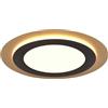 Trio Leuchten TRIO Morgan 641519280 - Plafoniera a LED in metallo nero opaco/oro, acrilico, 46 Watt inclusa, telecomando
