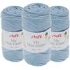 Stafil My Macramè 2 mm - Set 3 Gomitoli da 100 g (90 m) - Cordino Macramè in Cotone Riciclato per Borse, Decorazioni, Arazzi, Portachiavi e Crochet - Colore Azzurro Baby