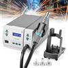 Generic Stazione di rilavorazione ad aria calda con pistola termica regolabile 100 ℃ -500 ℃, kit di strumenti in ferro per saldatura con display digitale con 3 ugelli e soffiatore a vortice DC senza spazzole