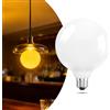 TobeBright Lampadina Globo E27 G125, 1800K Giallo Caldo, 7W(Equivalenti a 60W), per Apparecchi a Sospensione, Grande Forma Sferica, Antiabbagliamento, Non Dimmerabili