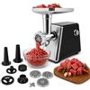 DE ROSA SHOP Tritacarne Elettrico Professionale 2000W, 2 Lame in Acciaio Inox, 3 Piastre di Tritatura, Accessorio per Salsicce e Kubbe, Motore Silenzioso, Facile da Pulire, Macchina per Carne, Casa e Cucina.
