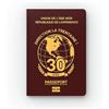 roxisha Biglietto di compleanno per 30 anni, passaporto di compleanno, libro degli ospiti con umorismo da completare | idea regalo originale da uomo e donna | taccuino dei ricordi da personalizzare per feste