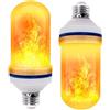 Phefop Lampadina LED Effetto Fiamma, Lampadina Tremolante Fiamma Capovolta, Decoro Bianco Caldo 5W, Effetto Tremolante Realistico, per Lampada di Halloween Decorazione Festa in Casa (2 pezzi,