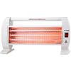 THINIA HOME Stufa al quarzo bianca, 1200 W, radiatore elettrico, barre di quarzo orizzontali, basso consumo, 3 livelli di potenza, sensore antiribaltamento