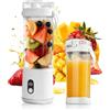 XPJBKC Frullatore Portatile da 600 ml, Mini Frullatore Smoothie con 12 Lame in Acciaio Inox, Ricaricabile Smoothie Maker per Frullati e Shake, Spremiagrumi Elettrico per Cucina Fitness Viaggi (Bianco)