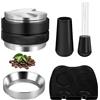 LURICO Kit Barista Completo 4 in 1 - Distributore/Leveler, Agitatore WDT con Aghi 0.35 mm, Anello Dosatore Magnetico e Tappetino in Silicone, Per Casa e Caffè Professionale