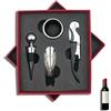 HERCHR Cavatappi multifunzionale da cameriere con apribottiglie, 5 in 1 Apribottiglie da cameriere premium Tappo per vino Versatore per vino Anello antigoccia(Rosso)