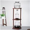Generico Torre Caffè Cold Brew，Macchina Caffè Gocciolato Ghiacciato，Valvola Regolabile，Supporto In Acrilico，Vaso In Vetro 600ml，2-4 Tazze，Casa E Caffetteria(Square Pot)