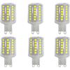 Jiotouhu Lampadina LED G9 9W, senza Scintille, 88-LED 800lm, non dimmabile, Equivalenza Incandescenza 80W, Bianco Freddo 6500K, Confezione da 6