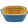 SIXRUN Cestello per Lavare le Verdure Lavello in Plastica 2 in 1 Scarico Scolapasta Set di Ciotole da Cucina Cestello per Lavare la Frutta Cestello per Lavare le Verdure (M)